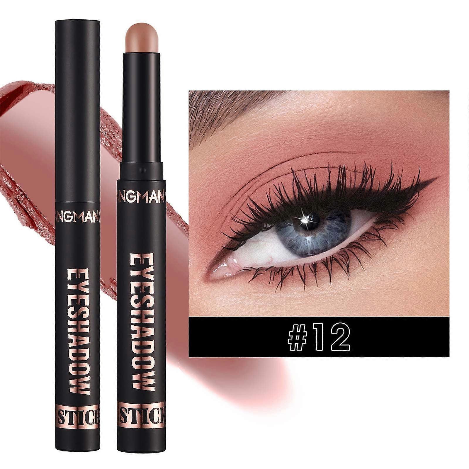 Xaoshaoyi Eyeshadow Stick, Multi Colors Matte Waterproof Long Lasting High Pigmented Cream Eyeshadow for Contouring & Highlight