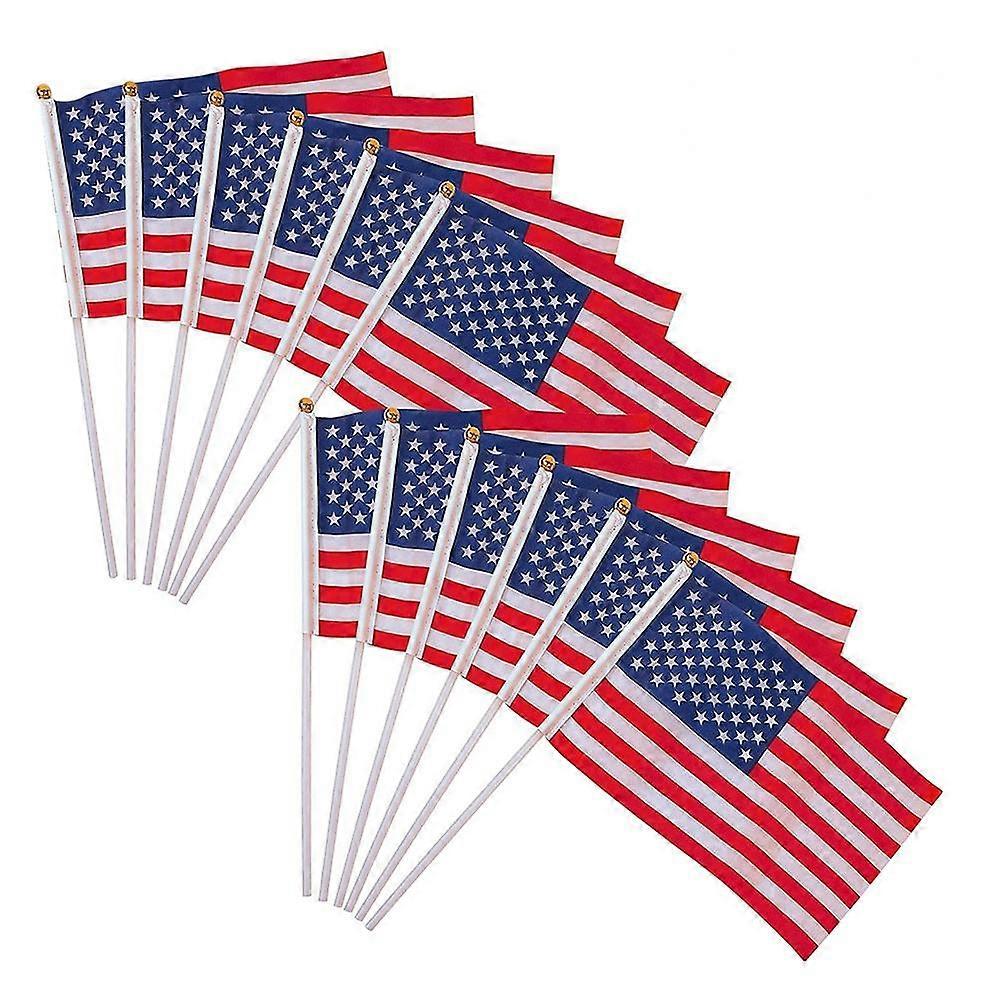 Mini Flag Usa Flag for DIY 24Pcs Decorative American Hand Waving Flags