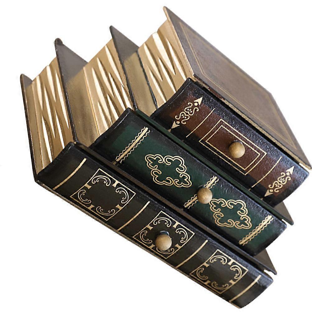 Drawer Storage Box Book Shape Organizer for Storage 2Pcs Multifunctional
