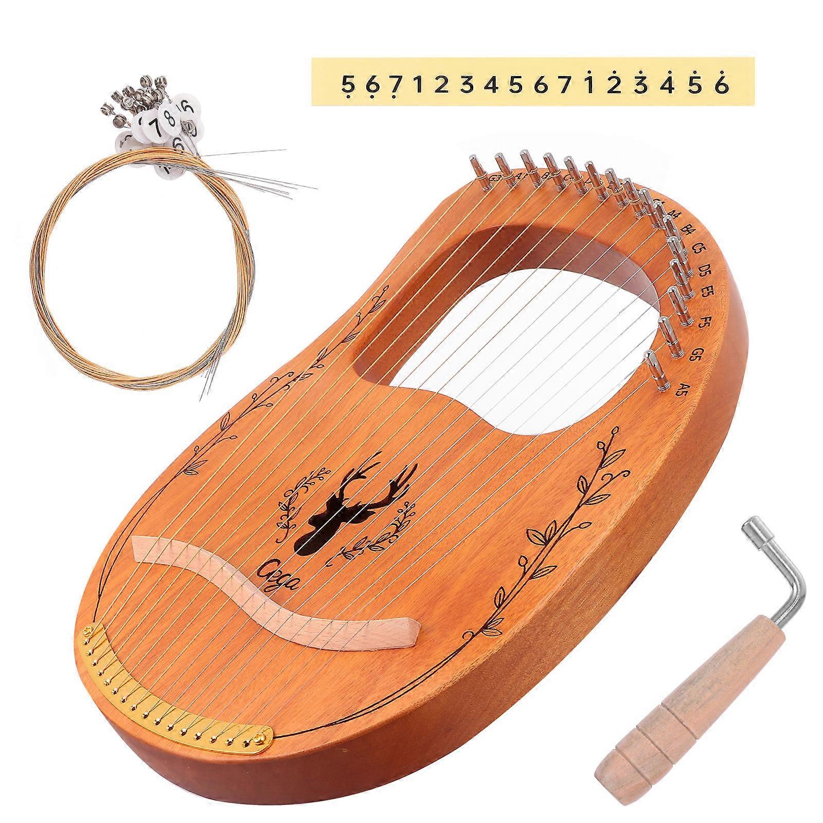 16 String Harp Wooden Lyre Harp for Home Use 2Sets