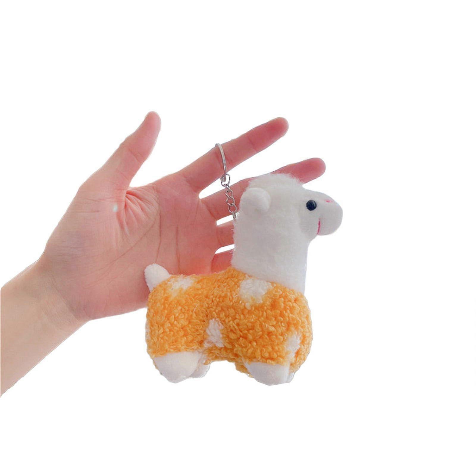 Soft Plush Animal Horse Keychain Cartoon Keyring For Boys And Girls Yellow Plush Toy Pendant