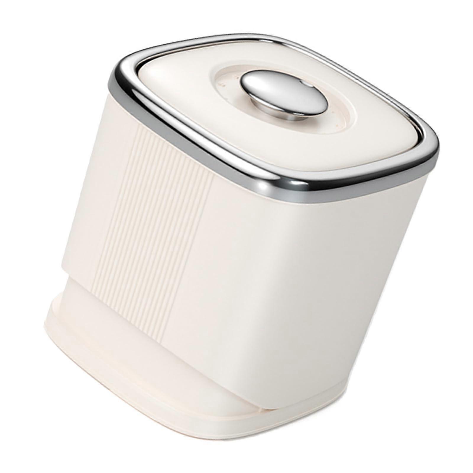 Rotating Rice Storage Container Sealed Grains Dispenser Electroplating Model for Kitchen Cabinet Organization