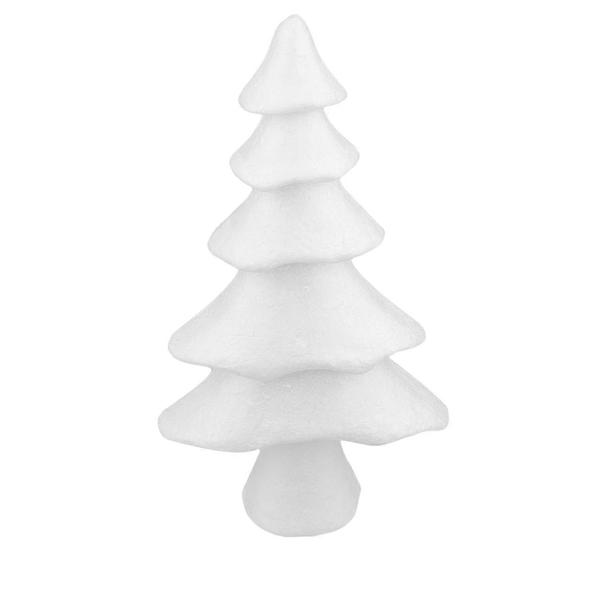White Tree Model for Christmas DIY Craft 2Pcs Foam Decoration for Kids