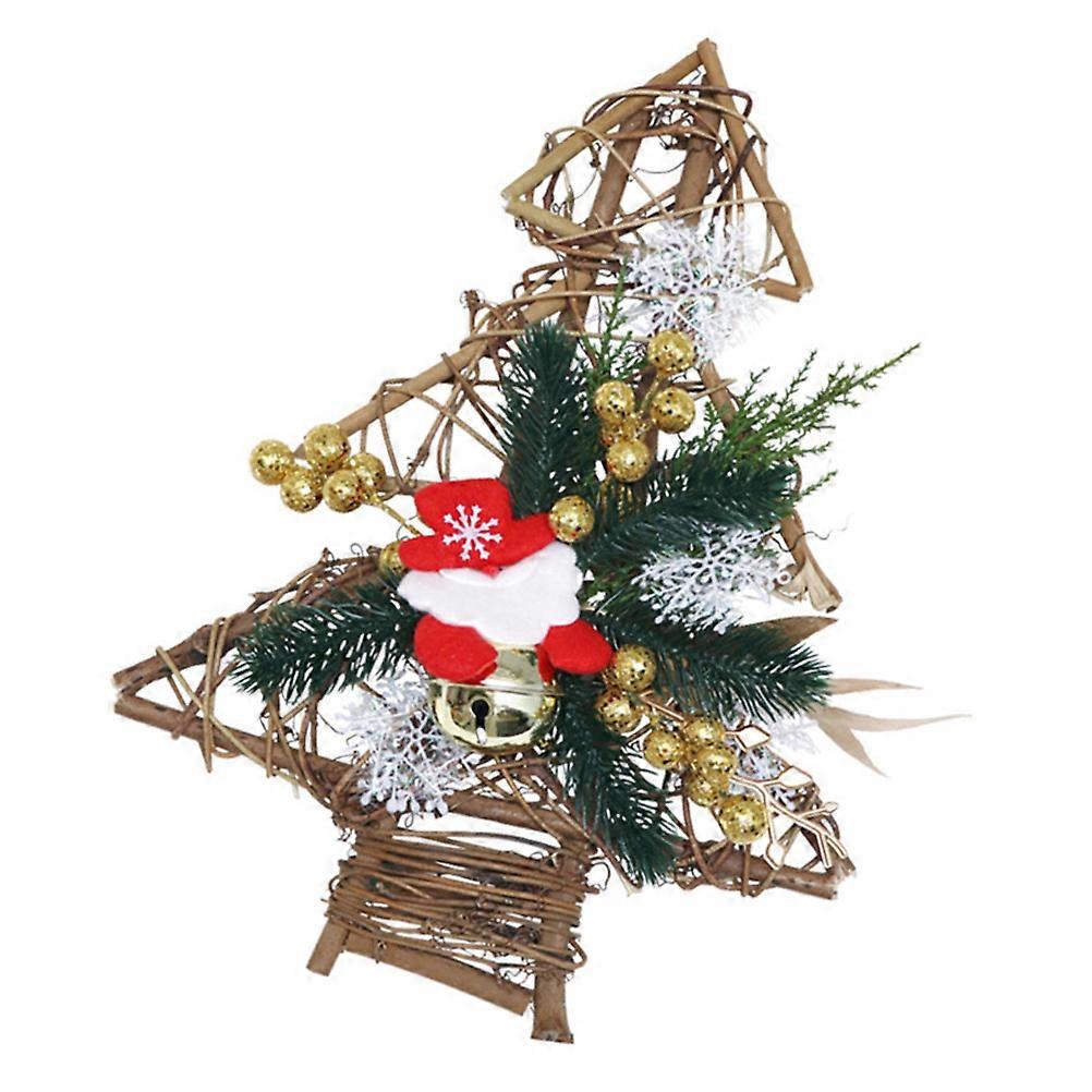 Festive Tree Shaped Wreath Decor For Holiday Celebrations In Multi Material 1Pack