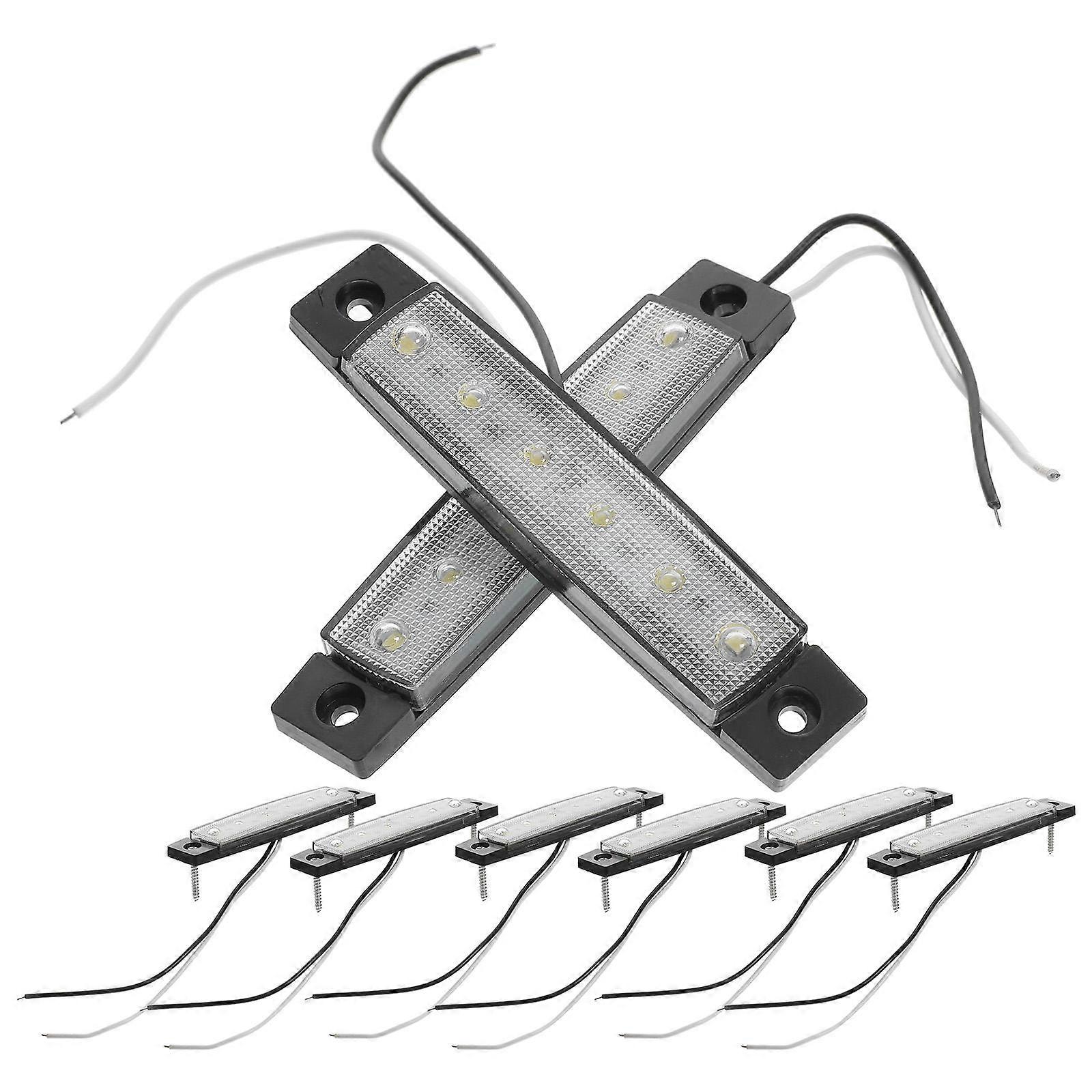 Car LED Signal Lights Bar 10 Pcs ABS for Vehicles Including SUVs and Trailers Night Driving with Bright Visibility Function