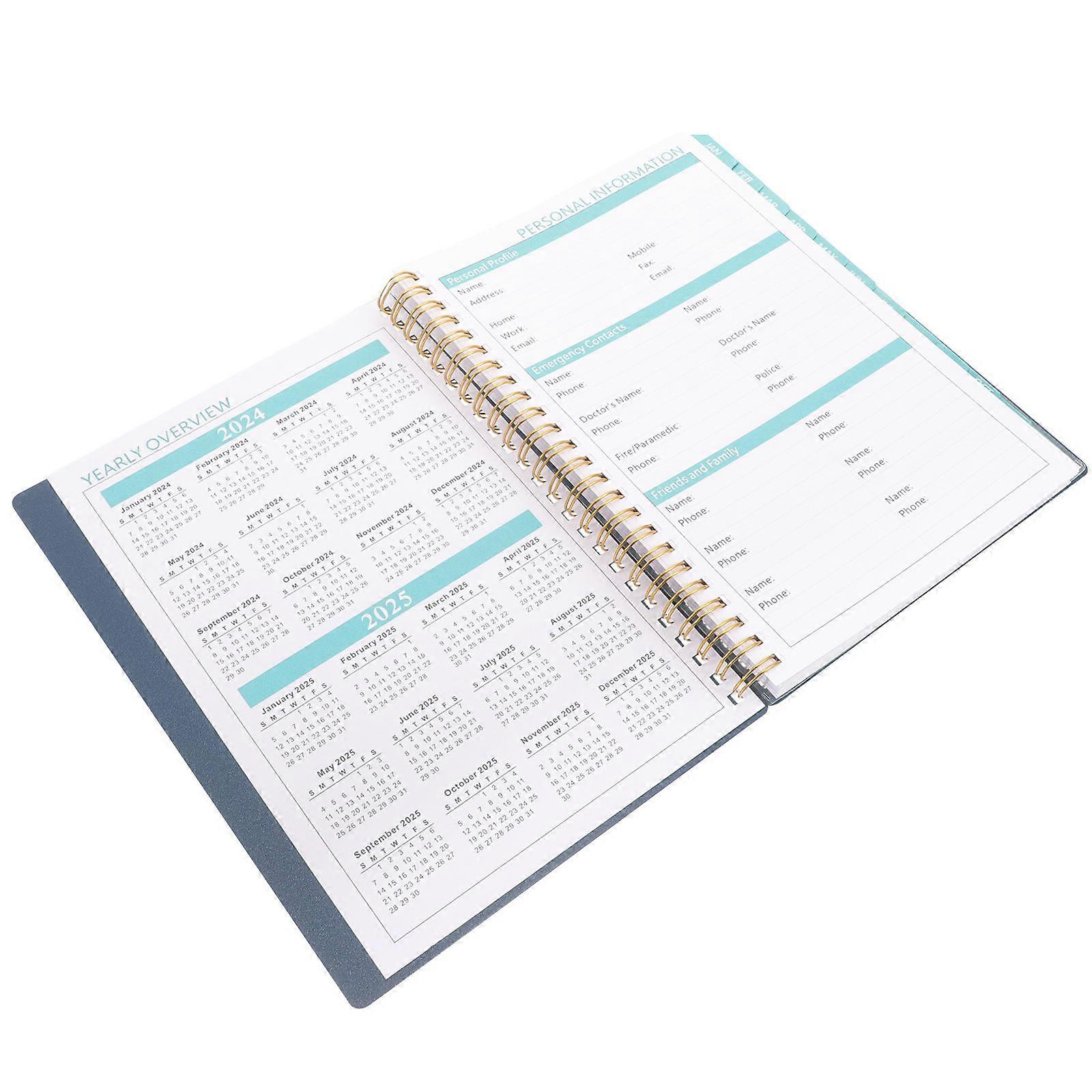Academic Planner Coil Note Book for Office Use 5Pcs Portable Planner