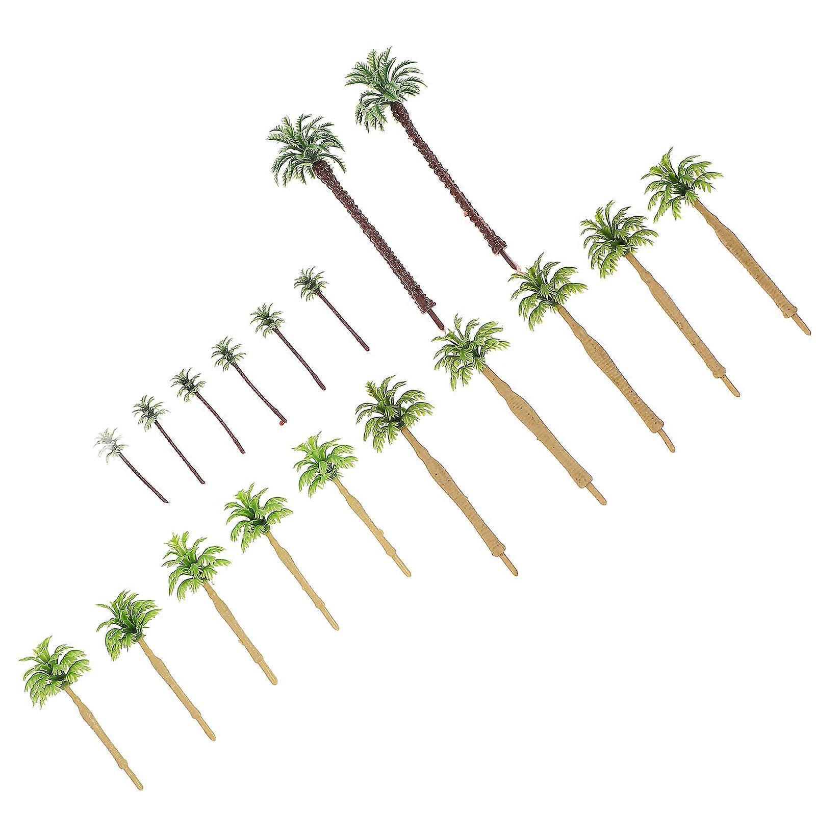 Mini Landscape Decor Miniature Palm Tree Models for Decoration 51Pcs