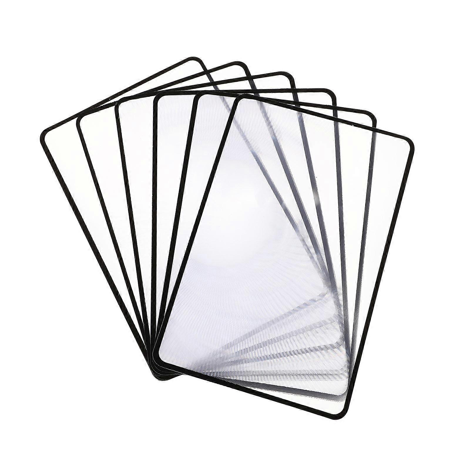 Portable Ultra-thin Magnification Glasses For Examining Small Objects Seniors Reading 6Pcs
