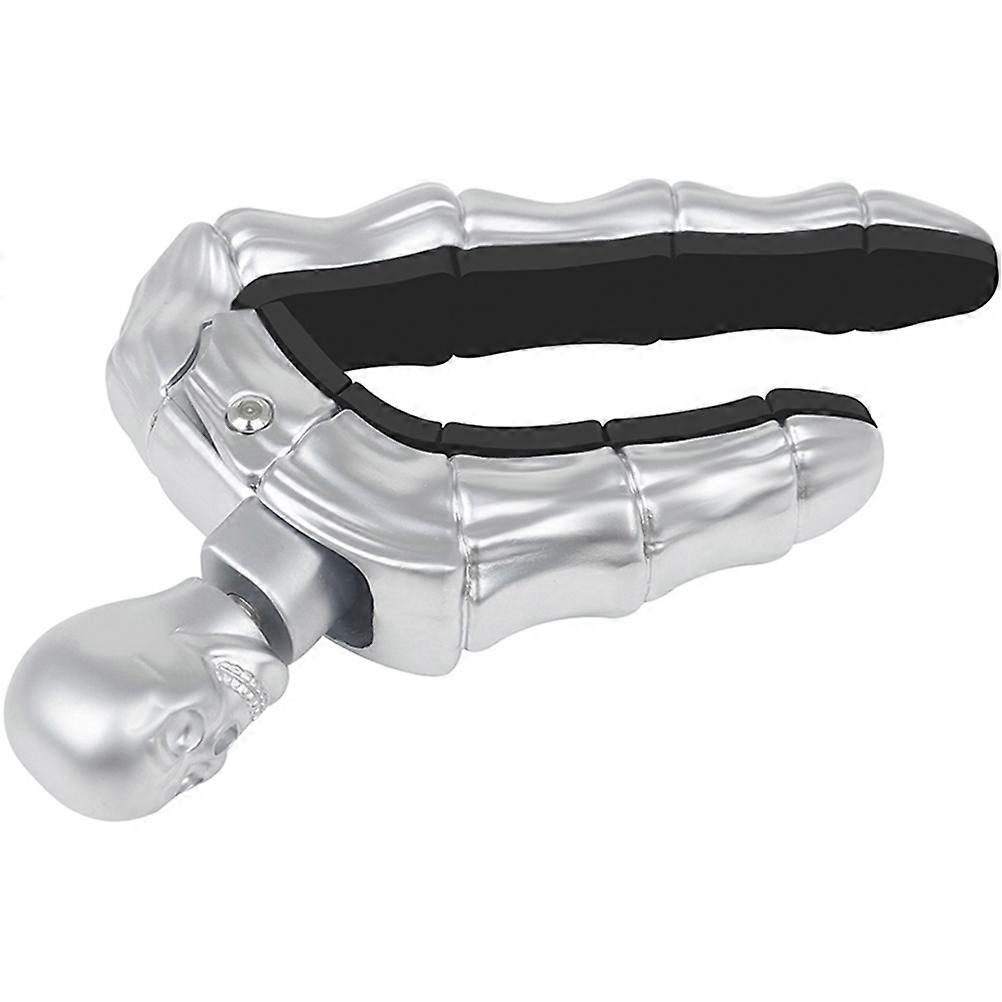Classical Guitar Capo Tuner Clip Multi-Instrument Use Zinc Alloy Skull Shape 1Pcs