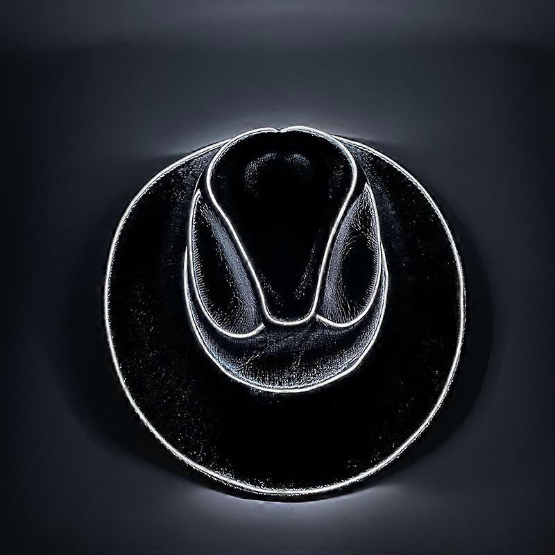 ディスコ ルミナス LED 花嫁カウガールハット 光るライトバーキャップ 独身パーティー用品 点滅ネオン ウエスタンカウボーイハット