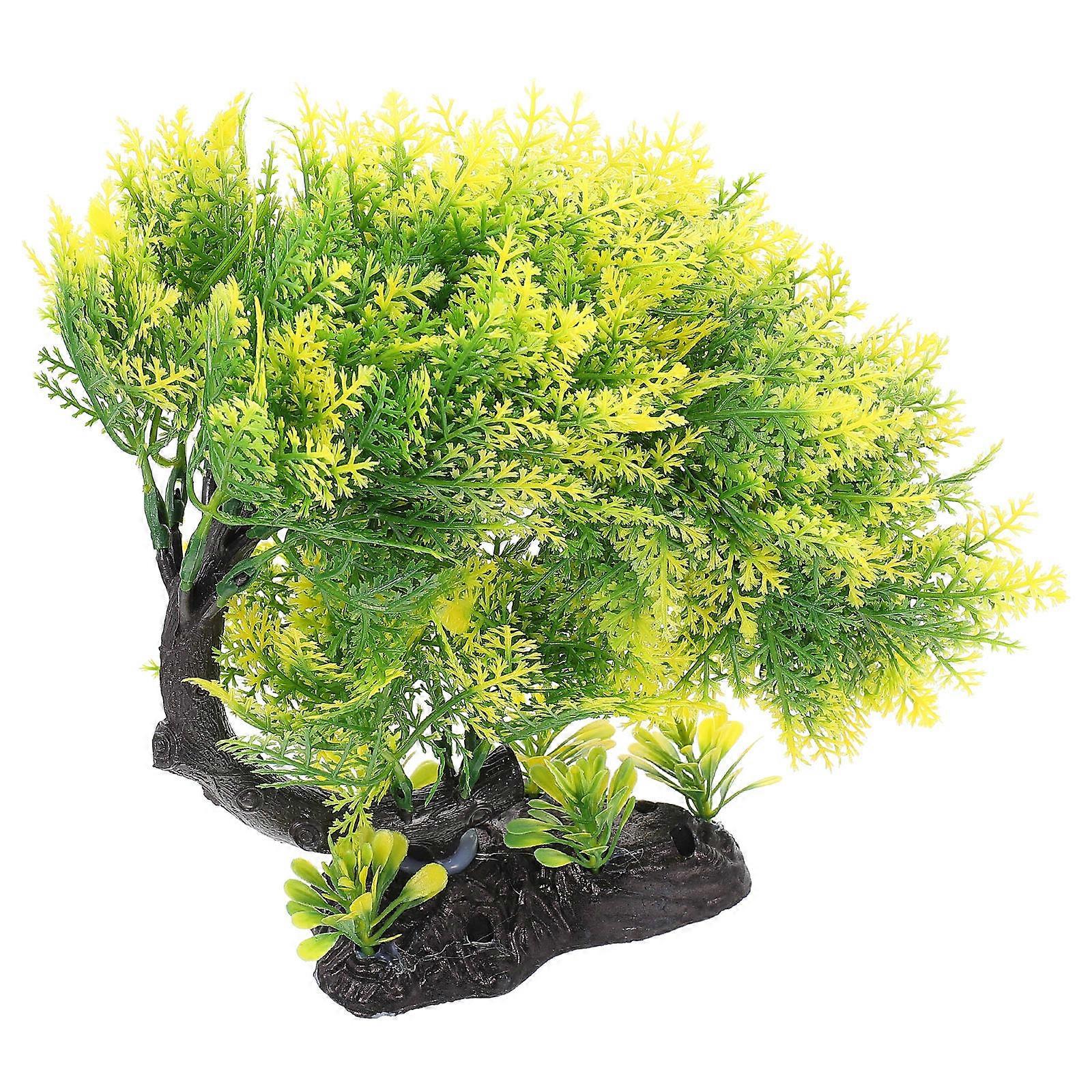 Decorative Artificial Imitated Pine Tree for Aquarium Accessory 4Pcs