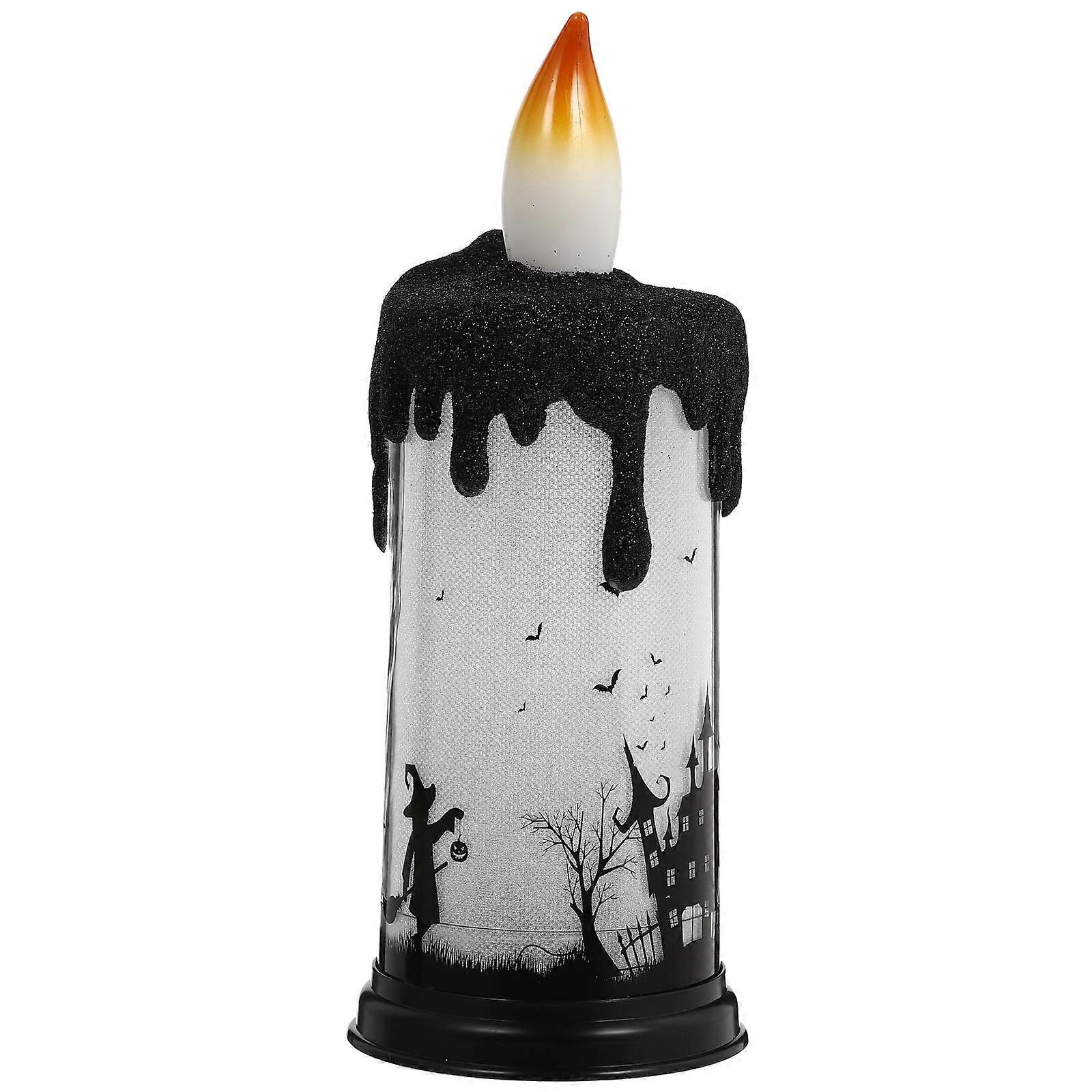 LED Candle Light Flameless Lamp for Halloween Atmosphere 2Pcs