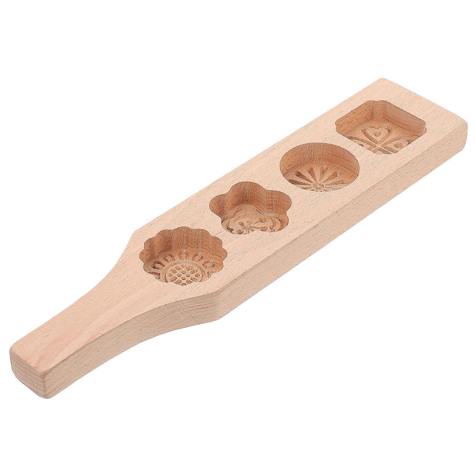 Chinese Traditional Moon Cake Mold 5Pcs Reusable Light Yellow Color For and DIY Dessert Making