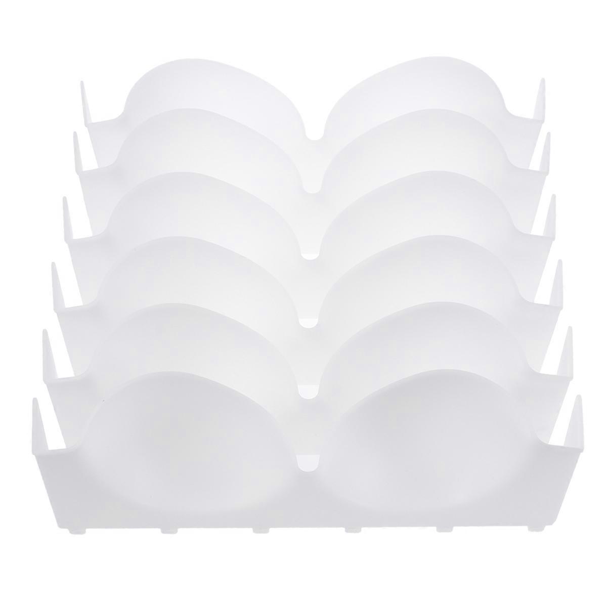 White Bra Storage Box Plastic for 12Pcs Underwear Organizer Container