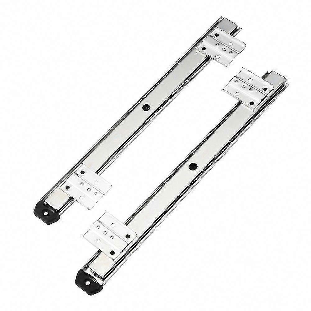 35-Key Underdesk Keyboard Drawer Slide Rail Track, Adjustable Side Mount for Computer Desk Tray