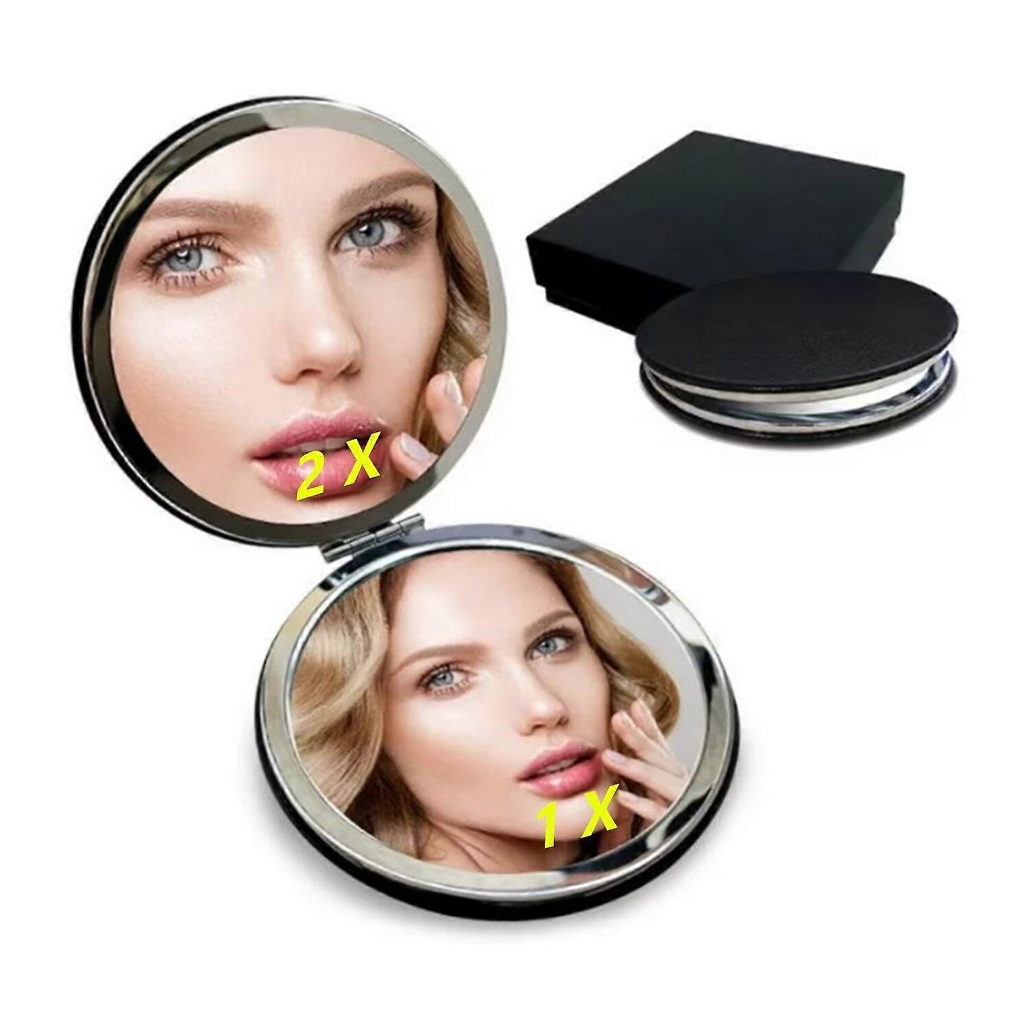 Flexible 10X Magnifying Makeup Mirror with Adjustable Gooseneck & Suction Cup - 2 in 1 Table & Wall Mount for Vanity, Bathroom - 6.3" Square