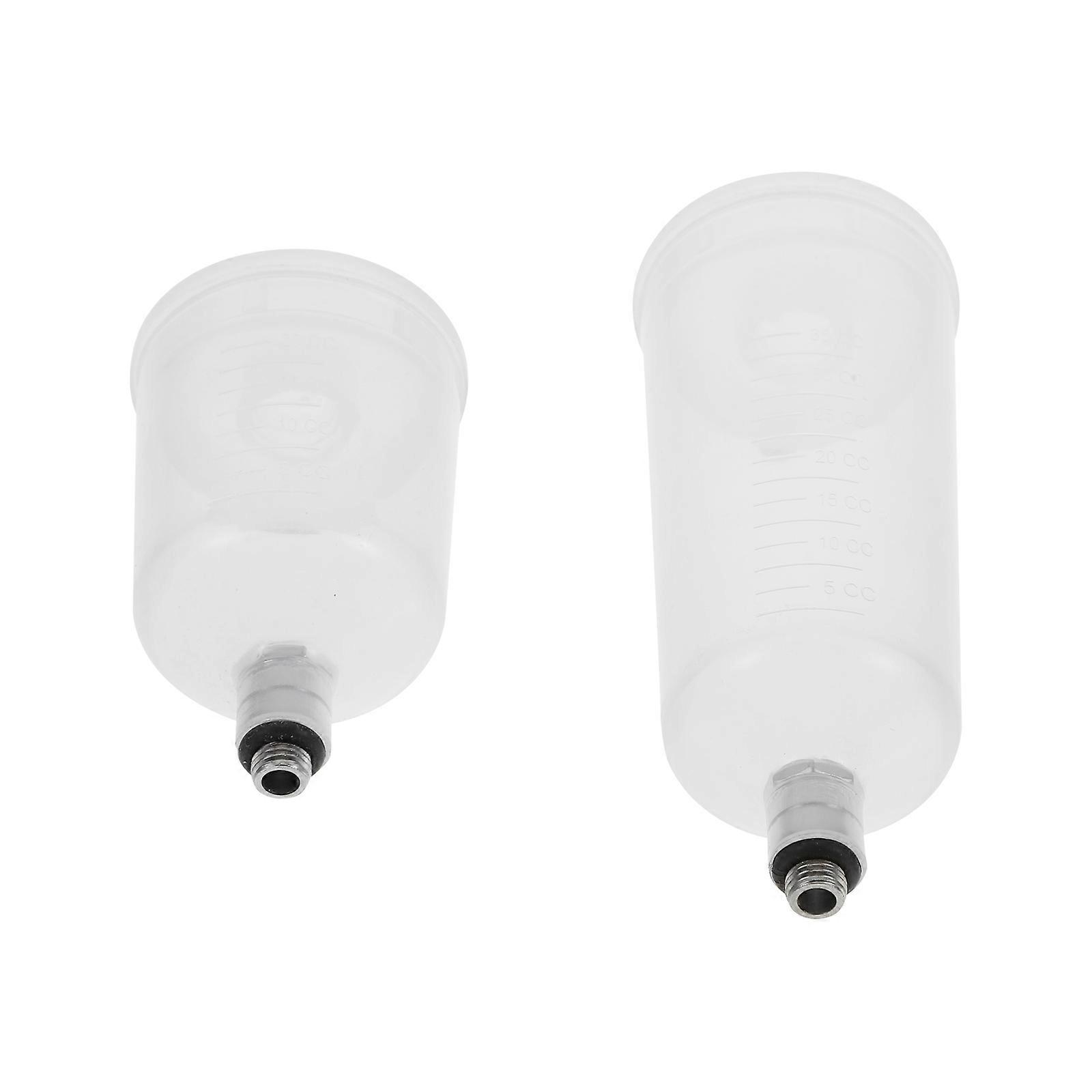 Airbrush Bottles Replaceable Airbrush Pigment Cup for Storage 2Pcs Black