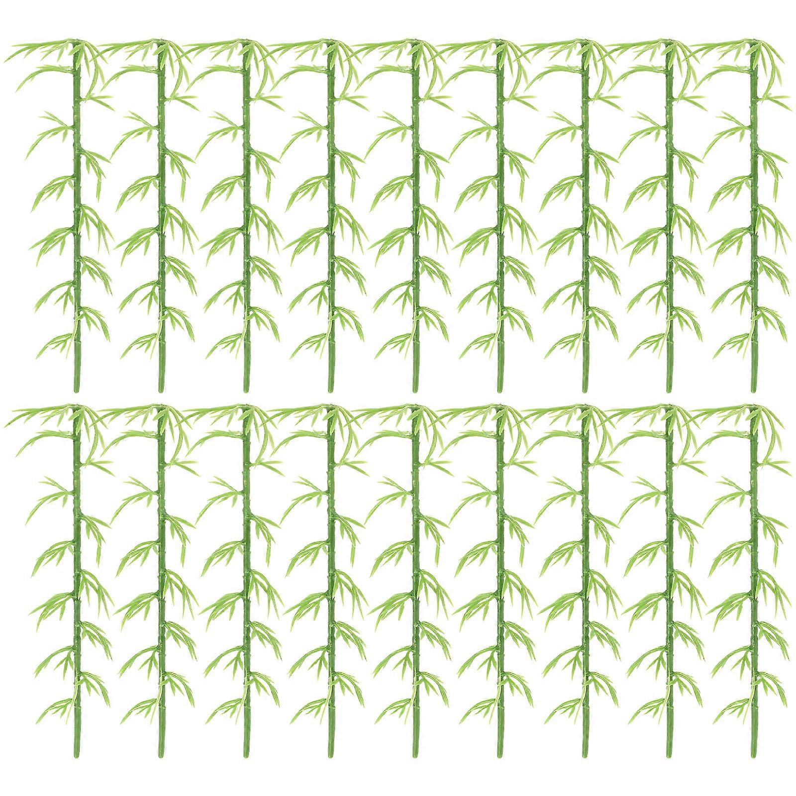Miniature Bamboo Trees Craft Model Trees for Decoration 200Pcs Plastic