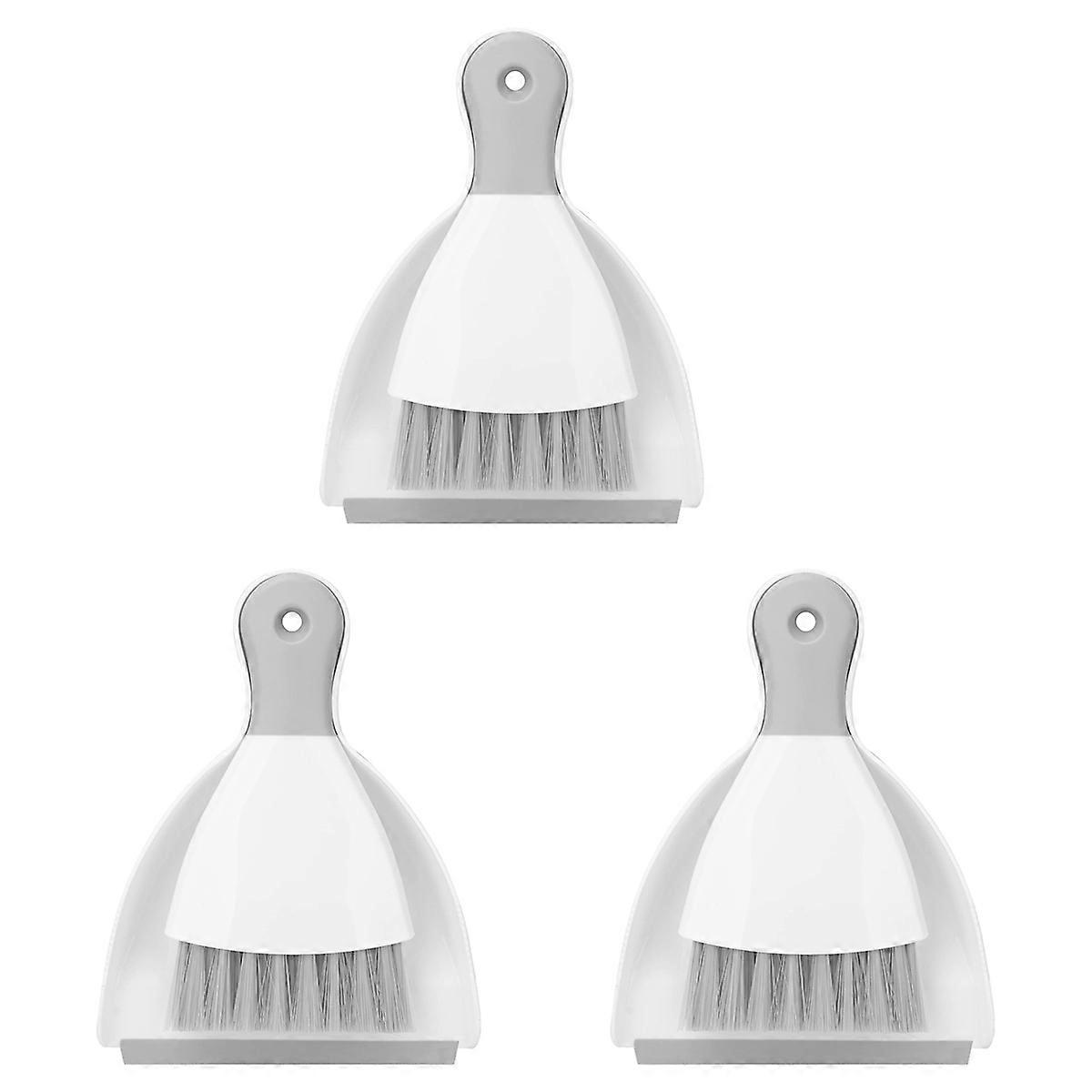 3X Small Broom and Dustpan Set,Mini Handheld Dust Pan with Cleaning Brush Combo for Home, Desktop,So