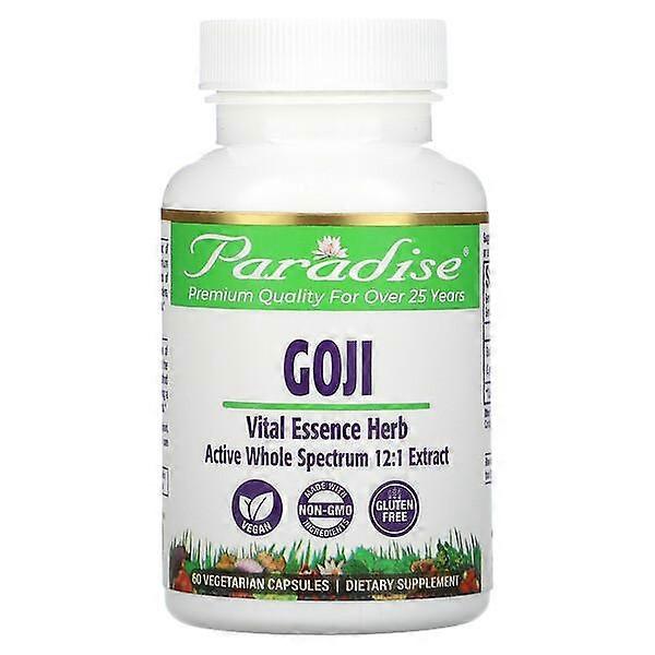 Paradise Herbs, Goji, 60 Vegetarian Capsules