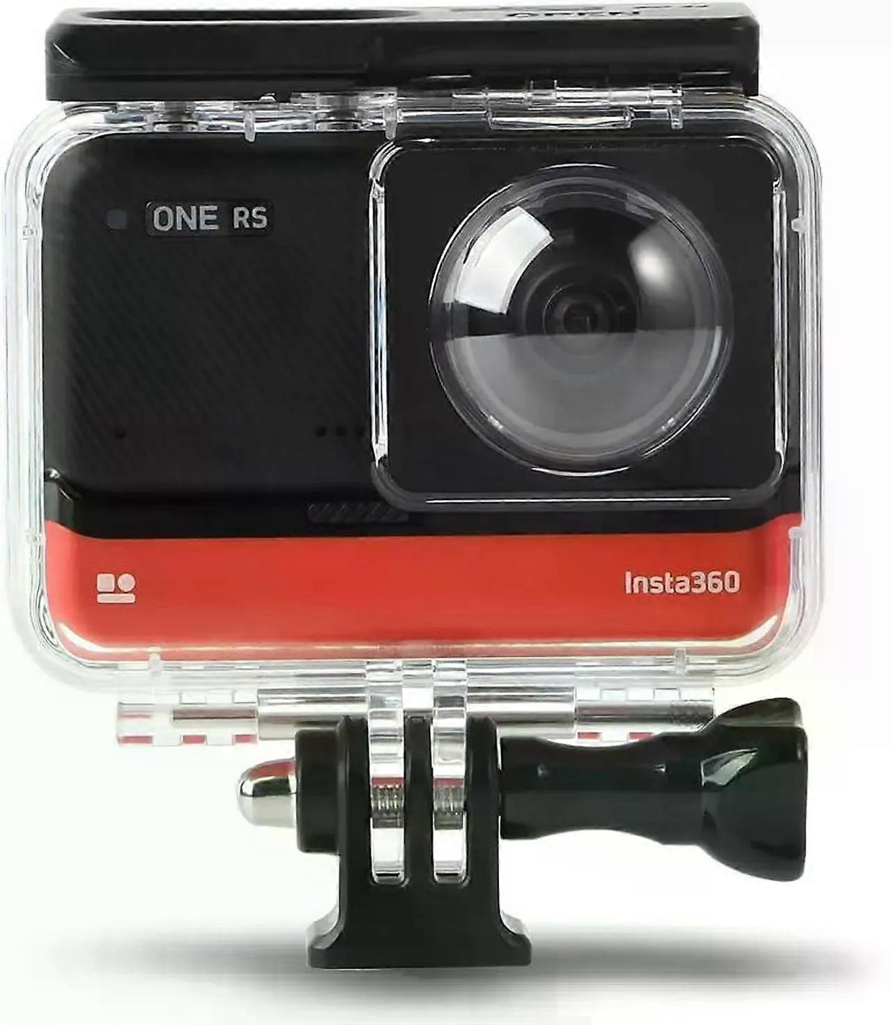 Dual Lens Panoramic Waterproof Shell for Insta360 ONE RS 360 Lens Edition, Underwater Diving Protective Housing 30M/98FT with Mounting Bracket Accesso