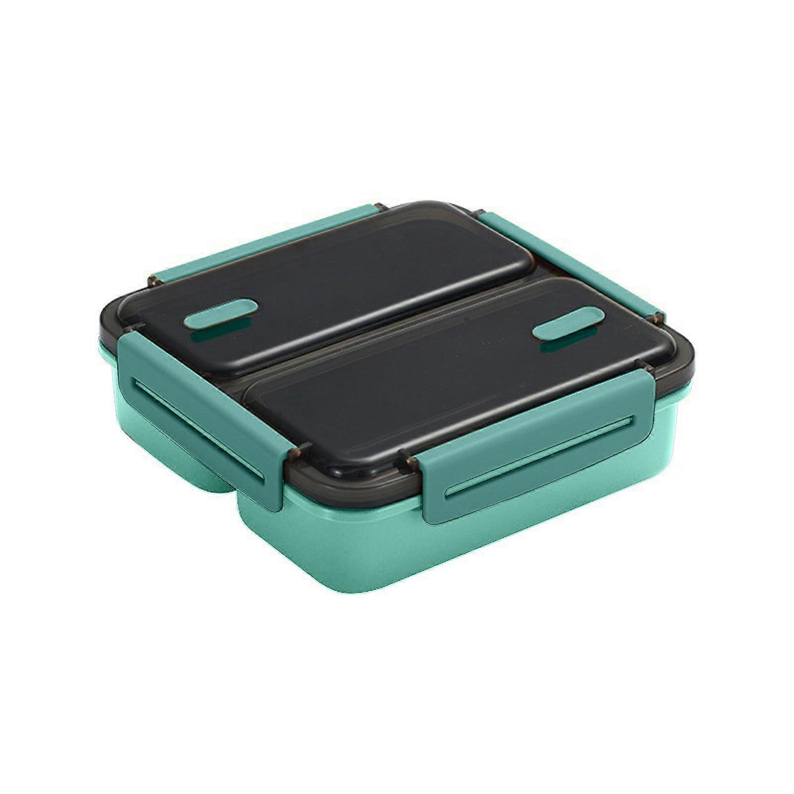 YgkuHd 1100ML 3-Compartment Bento Box, Leak Proof Microwaveable Lunch Containers for Adults & Kids with Chopsticks & Spoons