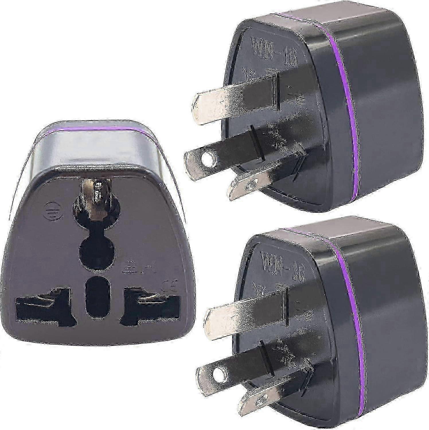 3-Pack Australia New Zealand Travel Adapter with Type I Plug for Universal Outlet