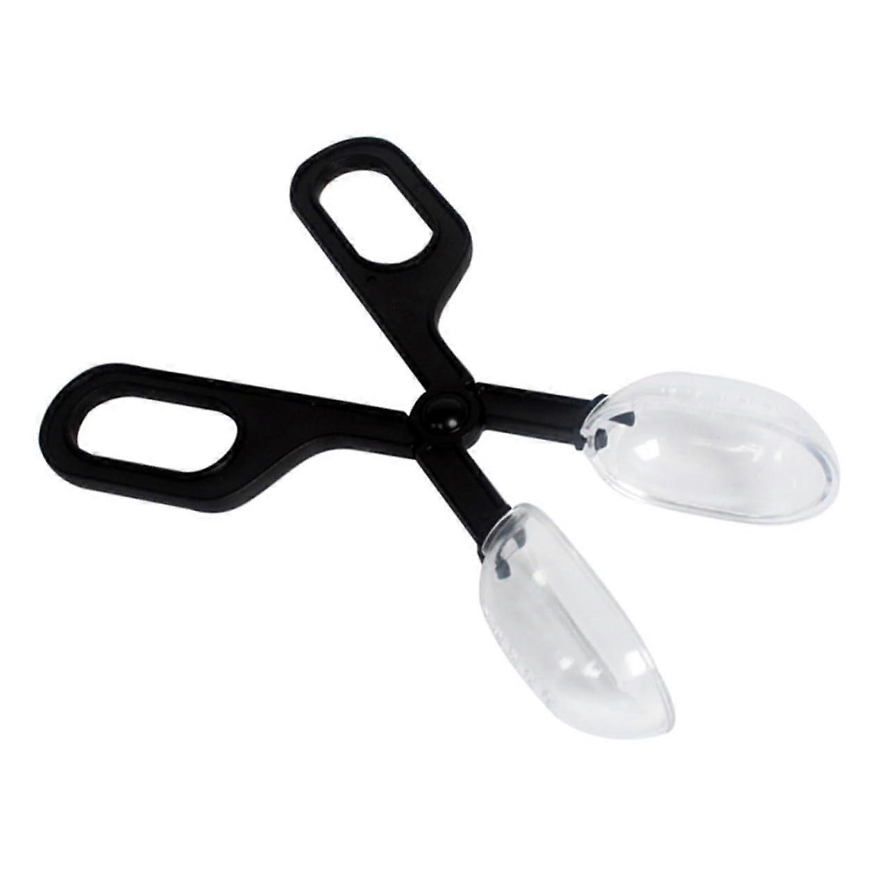 Reptile Feeding Tongs 2Pack ABS Plastic Clip Vent Design for Lizards and Insects Transparent Lightweight Tool