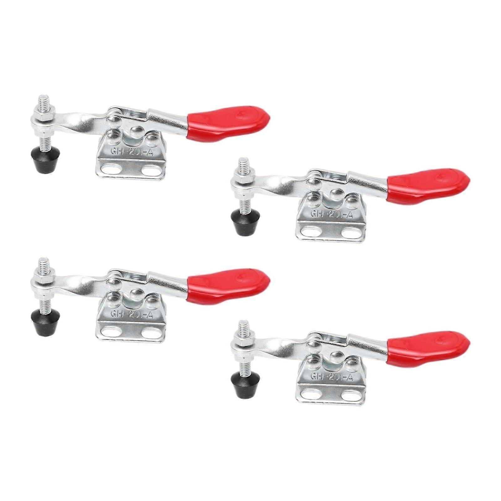 Toggle Clamp 4Piece Horizontal Clip Fixture, FastLocking PushPull, Woodworking Fixtures