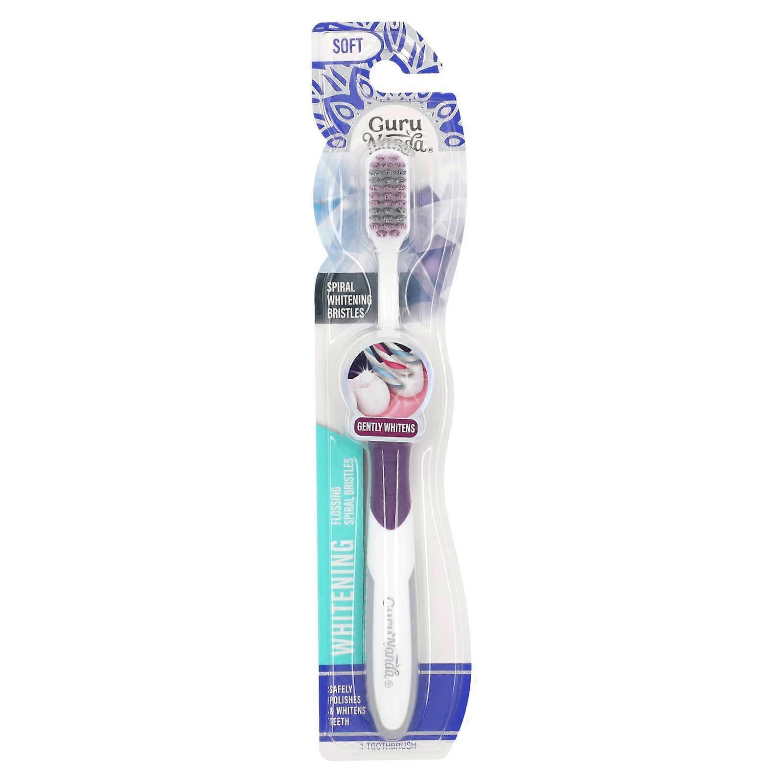 Whitening Flossing Spiral Bristles Toothbrush, Soft, 1 Toothbrush