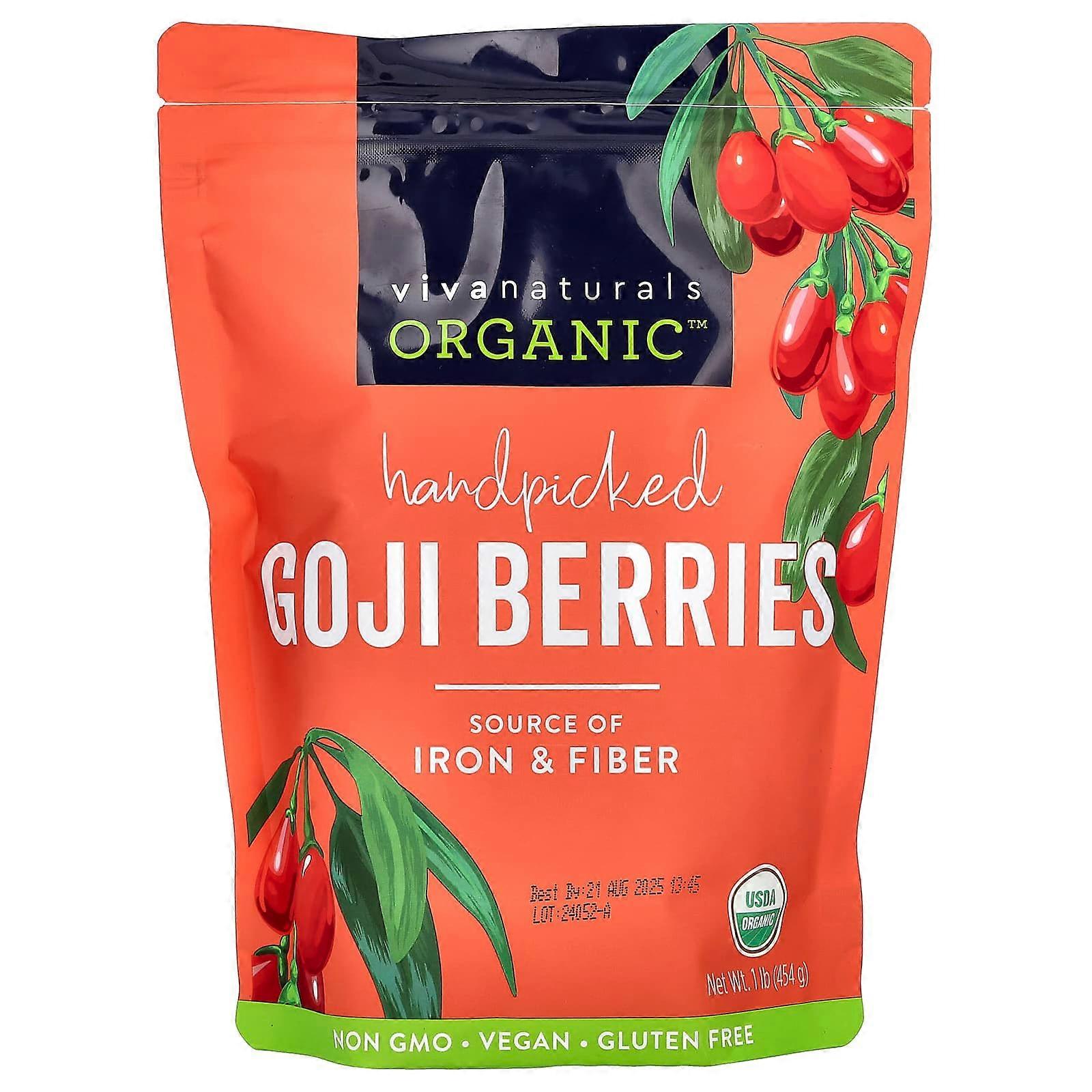 Organic Handpicked Goji Berries, 1 lb (454 g)