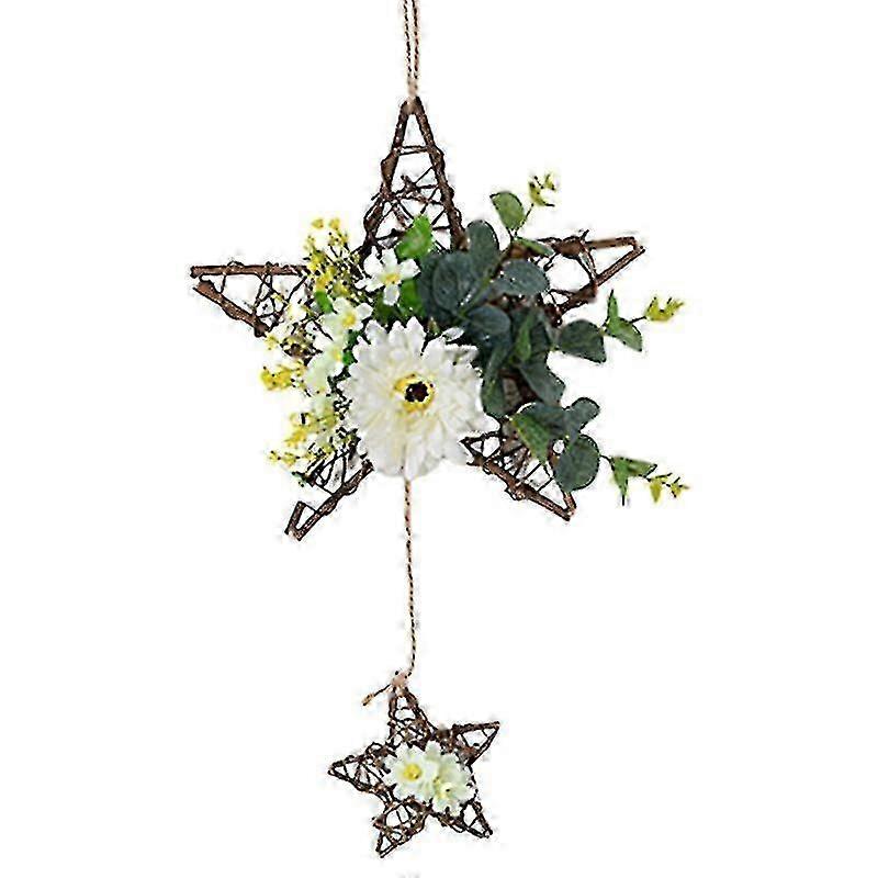 2025 1pcs Pentagram Rattan Circle