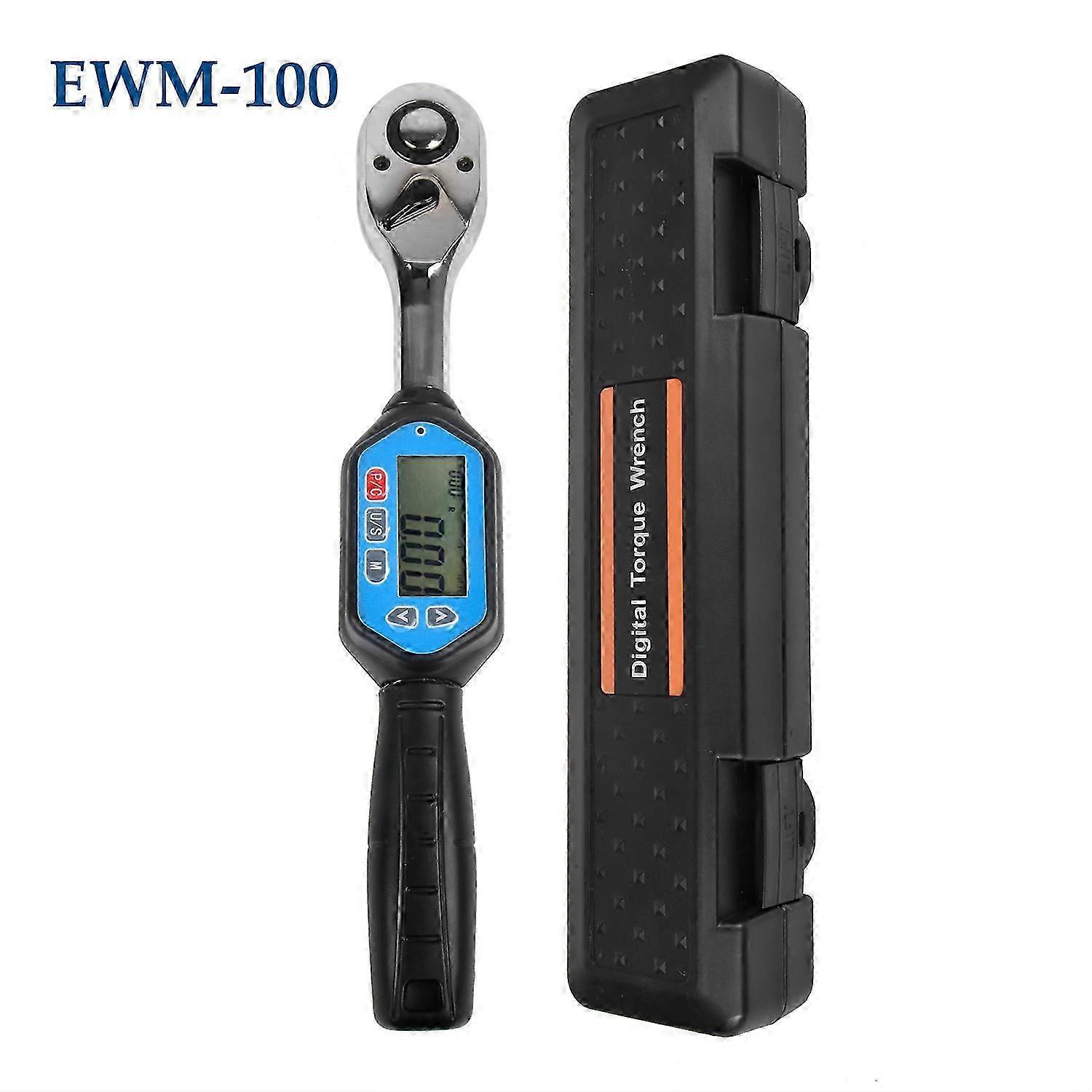 2025 EWM-30 Digital Torque Wrench 1/4 Square Drive Max. 22.12ft.lb Torque Accurate to 2% with Buzzer LED Indication and Peak Trace Tracking