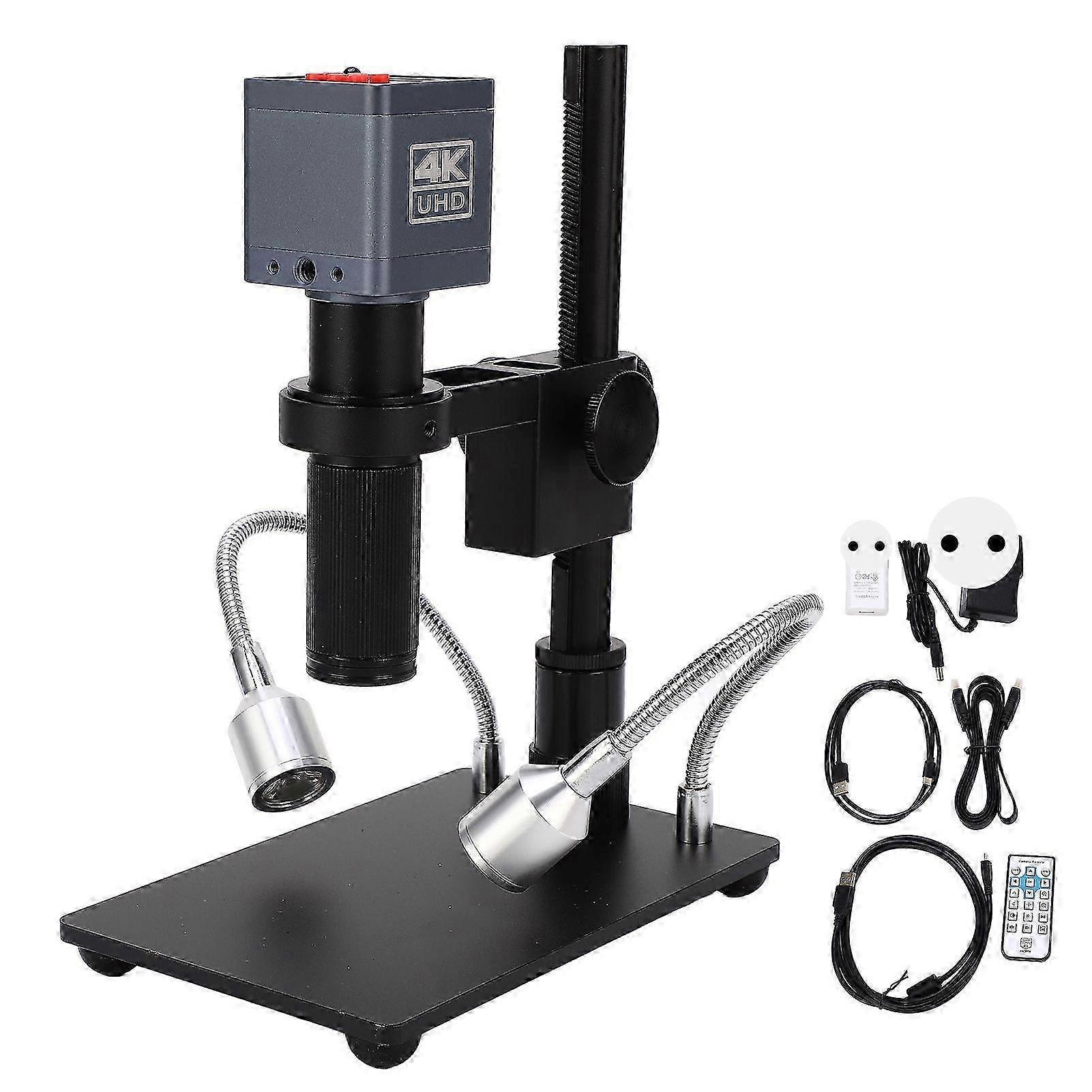4K Industrial Microscope Camera with 150X C Mount Lens USB Output for PCB Repair Soldering