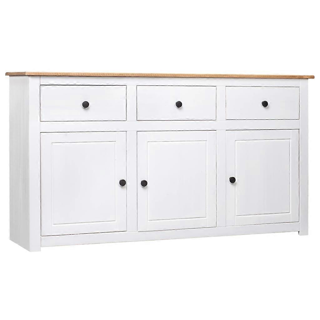 Vidaxl Sideboard White 135X40x80 Cm Solid Pinewood Panama Range Sideboards & Buffets