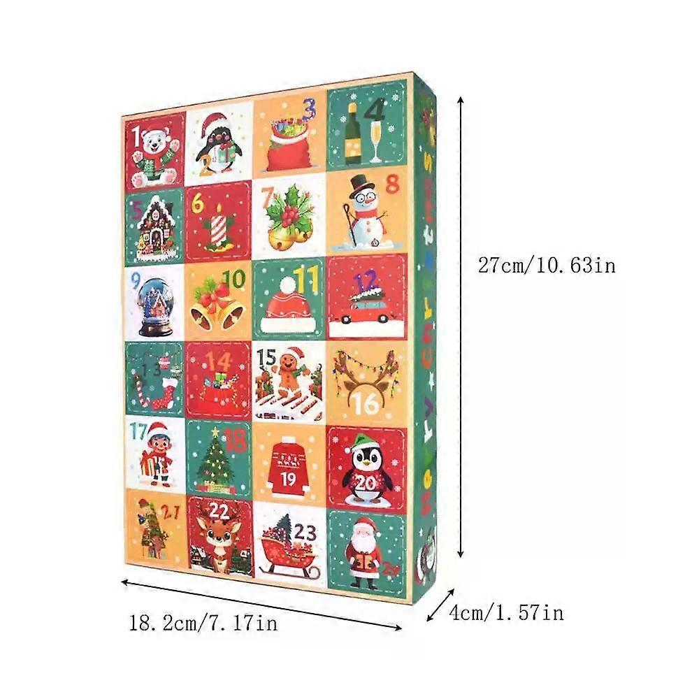 5Pcs Christmas Surprise Empty Blind Box 24 grids Child Countdown Advent Calendar Box Poked With Finger Empty Gift Packing Boxes