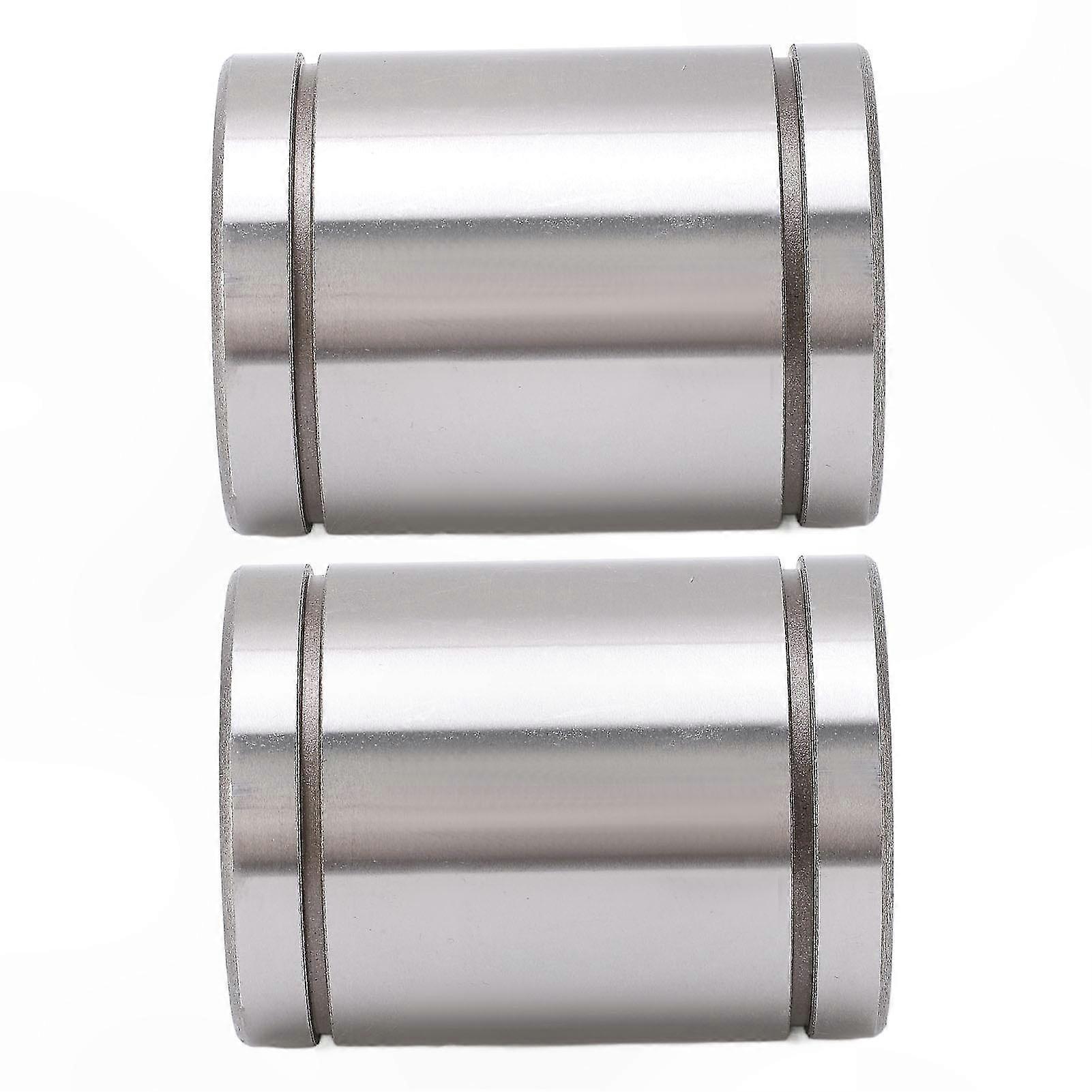 2-Pack Linear Ball Bearings, 40mm Inner Diameter, 60mm Outer Diameter, 80mm Width, Steel Construction