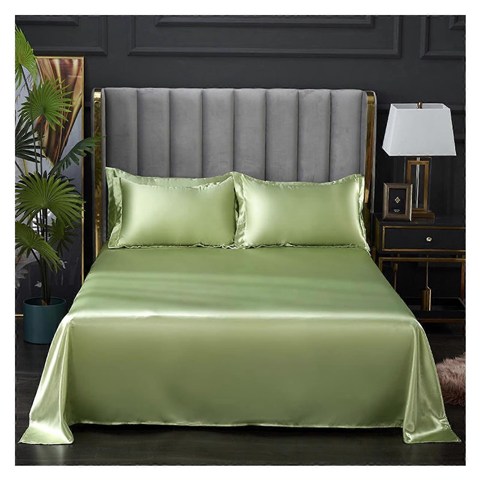 Bed Sheet 170x230 cm 66x90 Inches Ice Cool Fabric Flat  Sheet Satin Smooth For Double Bedding No Pillowcase