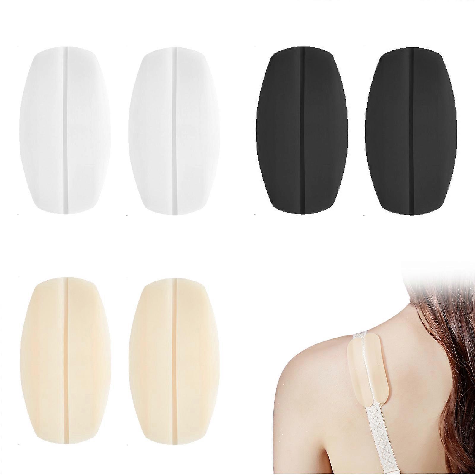 3 Pairs Nonslip Silicone Shoulder Pads For Women To Prevent Bra Strap Slipping Soft Comfortable Invisible Support Multicolor