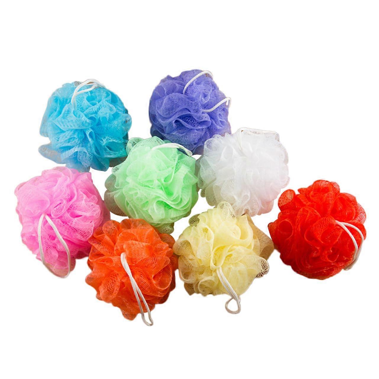Bath Ball Shower Scrubber Set, 16Piece Mixed Color Mesh Net Body Scrubbers For Daily Shower Cleansing