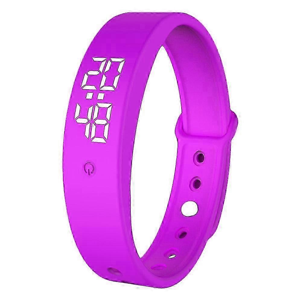 Fornnerg V9 Body Temperature Monitor Thermometer Vibration Alarm Wristband Smart Bracelet w