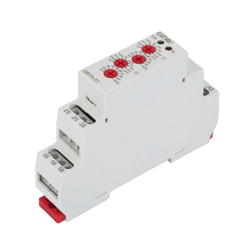 GRT8-2T Mini Din Rail Type Double Delay on Time Delay Relay(AC/DC 12V-240V)