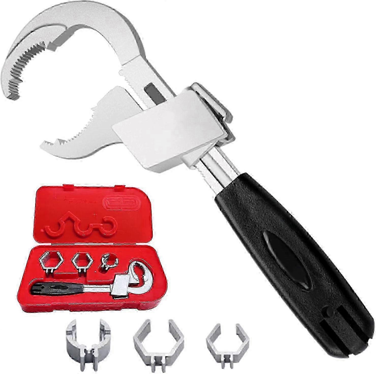 Universal adjustable double-ended wrench--Multi-function wrench for disassembling sanitary ware and repairing pipes