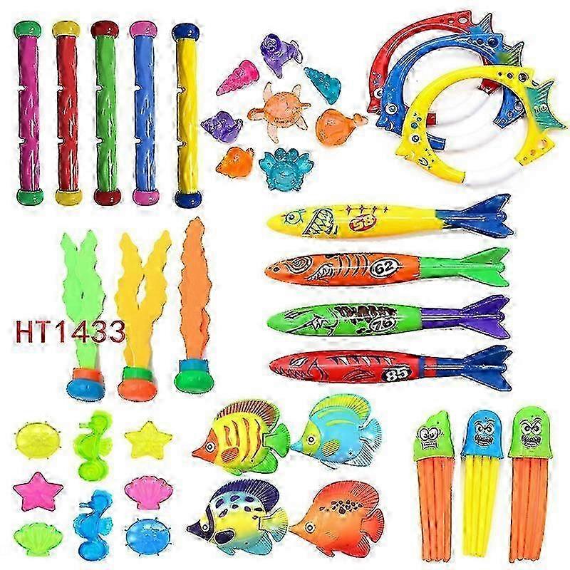Diving Circles Swimming Pool Diving Toys Plastic Fish Shape Diving Pool Toys Underwater Circles Colorful Pool Circles