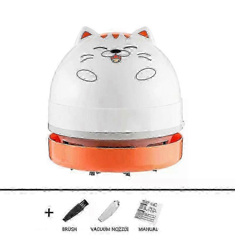 Mini Desktop Vacuum Cleaner Automatic Portable Small Rubber Confetti Computer Table Sweeper Office Student Pencil Crumbs Brush