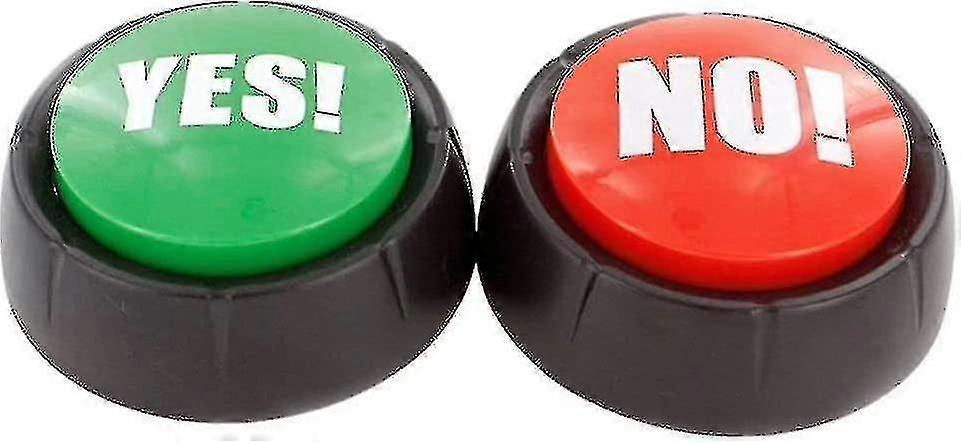 2pcs Yes Button And No Button With Sound Talking Buttons Office Home Learning Buzzers