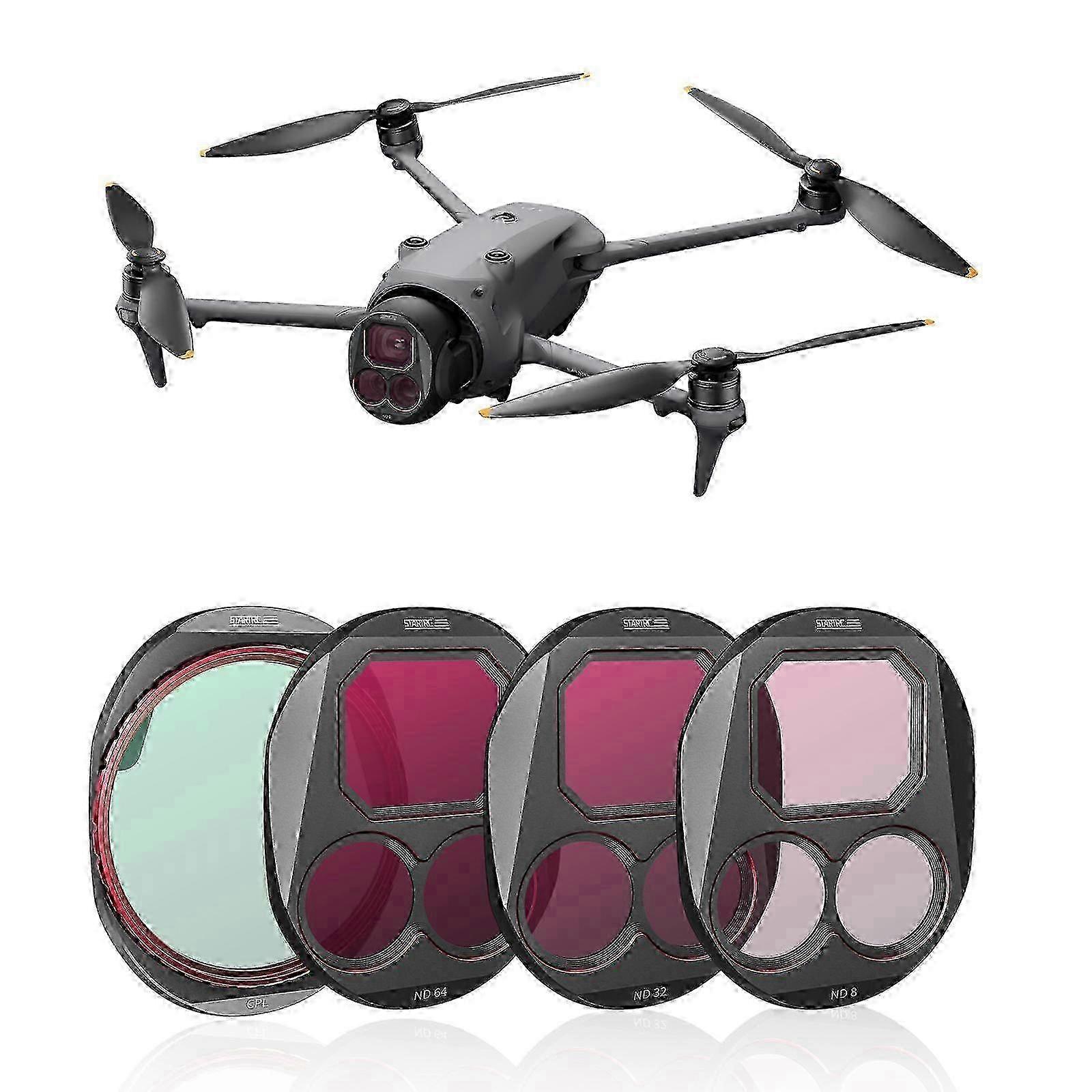 For DJI Mavic 4 Pro STARTRC 4 in 1 CPL ND8 ND32 ND64 Lens Filter Kit