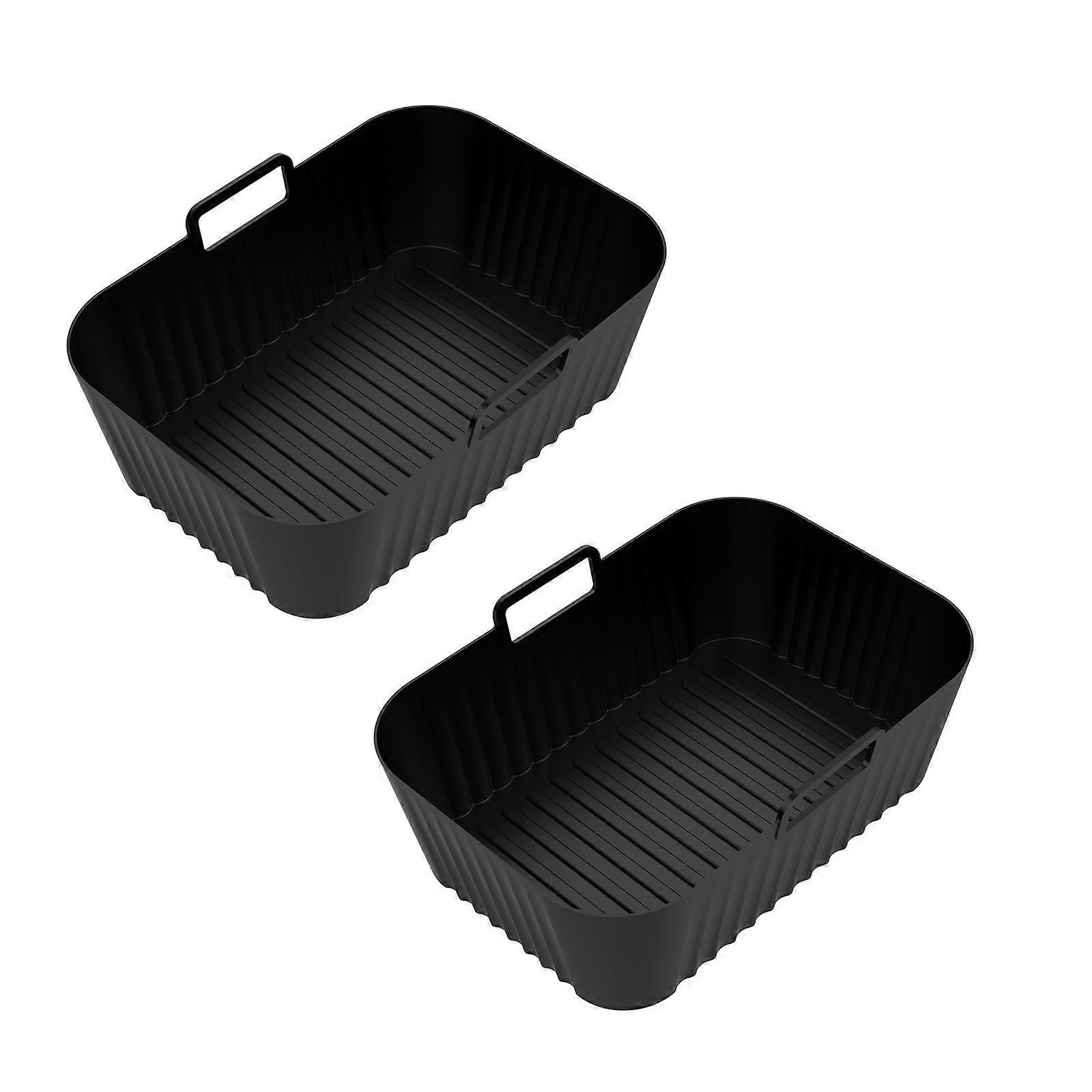 2 Pack Liners Pots Liners Rectangular Air Fryers Basket Air Frying Machine Accessories for Enhancing Cooking Efficiency Multicolor