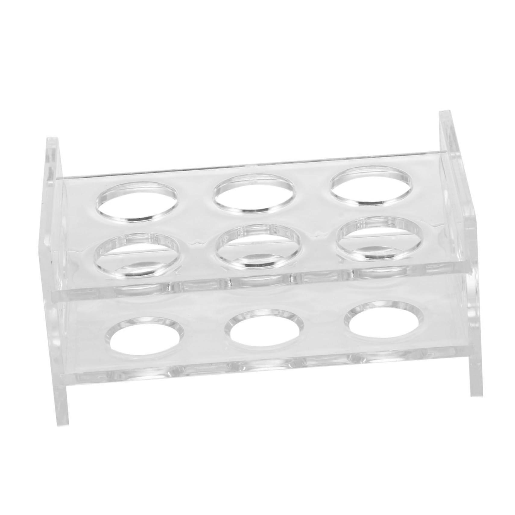 Acrylic Stemless Round Cup Holder Rack for Bar Cart, Party Drink Display Stand