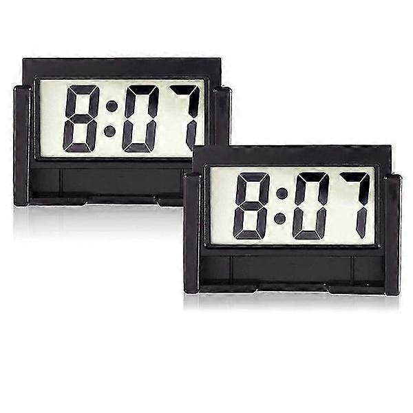 Small Digital Car Dashboard Clock Battery Powered Large Clear LCD Time Display for Car, Motorcycle YC